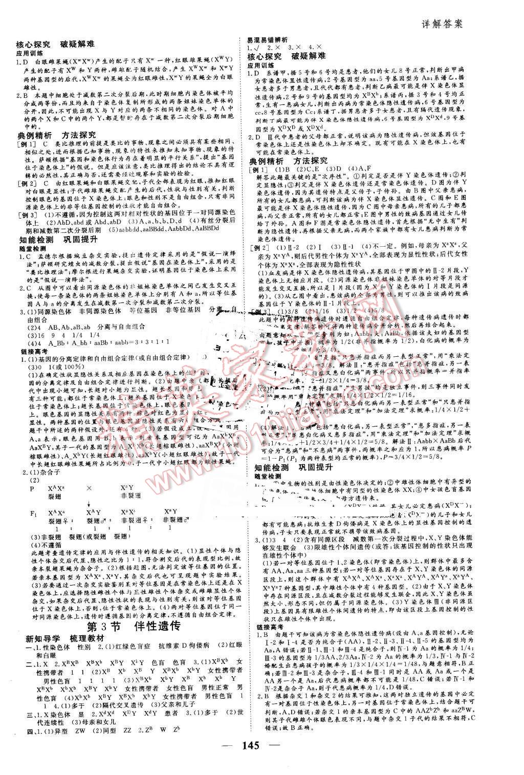 2016年優(yōu)化探究同步導(dǎo)學(xué)案生物必修2人教版 第3頁(yè)