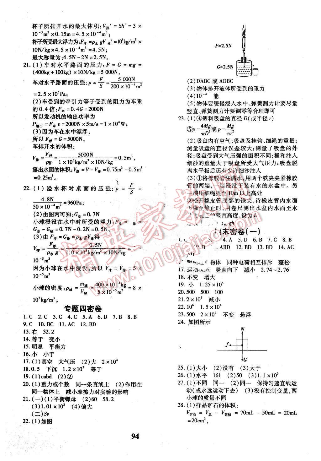 2016年黃岡360度定制密卷八年級物理下冊蘇科版 第6頁