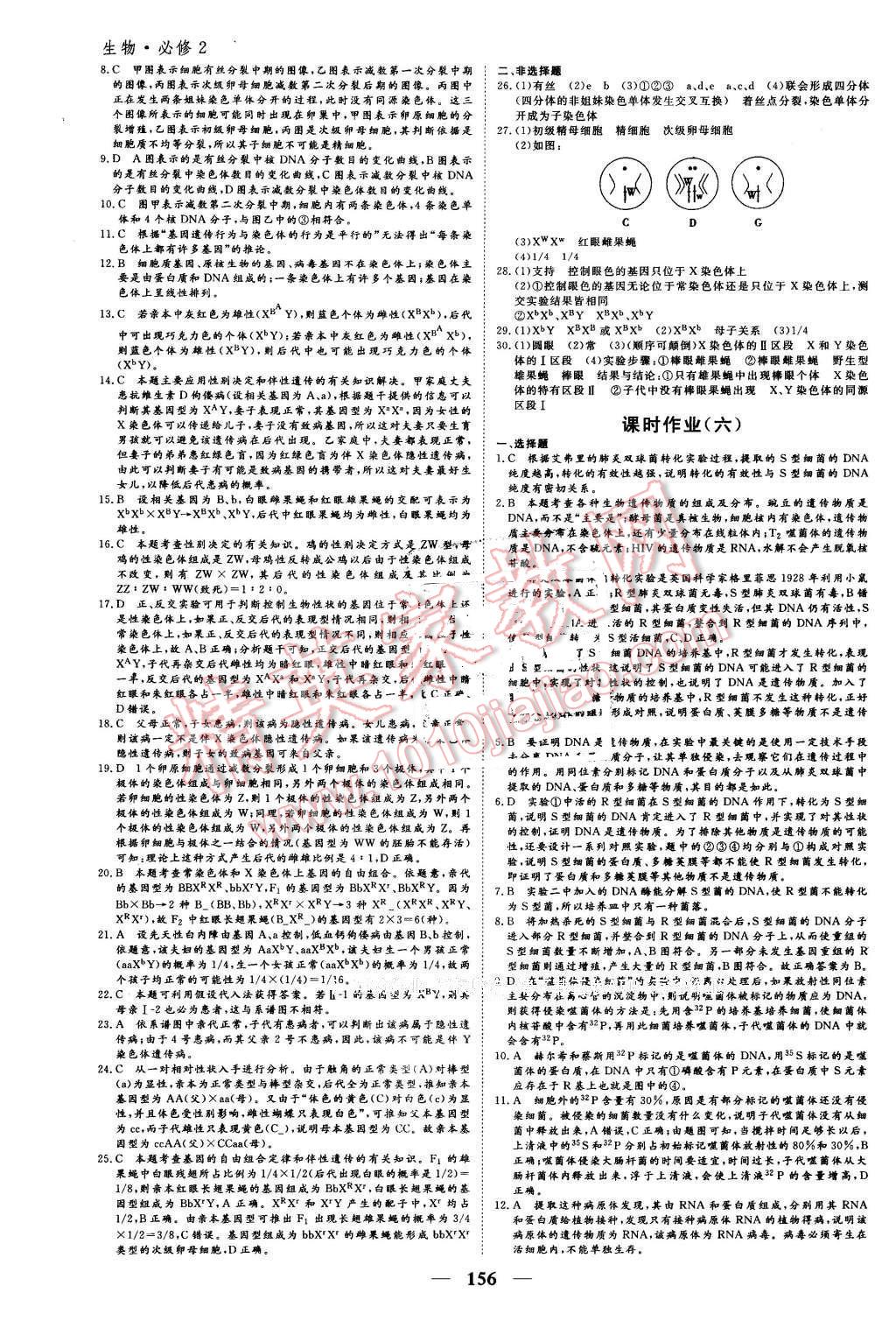 2016年優(yōu)化探究同步導(dǎo)學(xué)案生物必修2人教版 第14頁(yè)