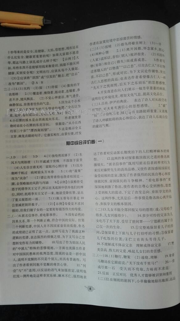 2014年基礎(chǔ)訓(xùn)練八年級(jí)語(yǔ)文下冊(cè)人教版 第192頁(yè)