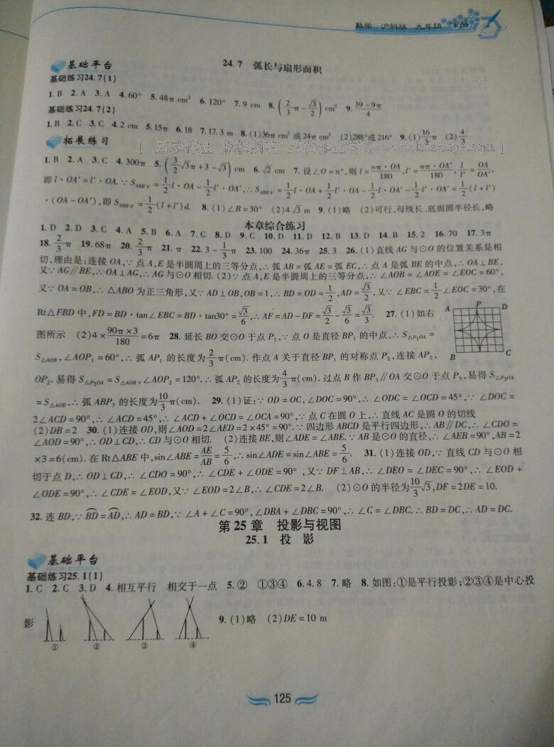 2016年新編基礎(chǔ)訓練九年級數(shù)學下冊滬科版黃山書社 第11頁