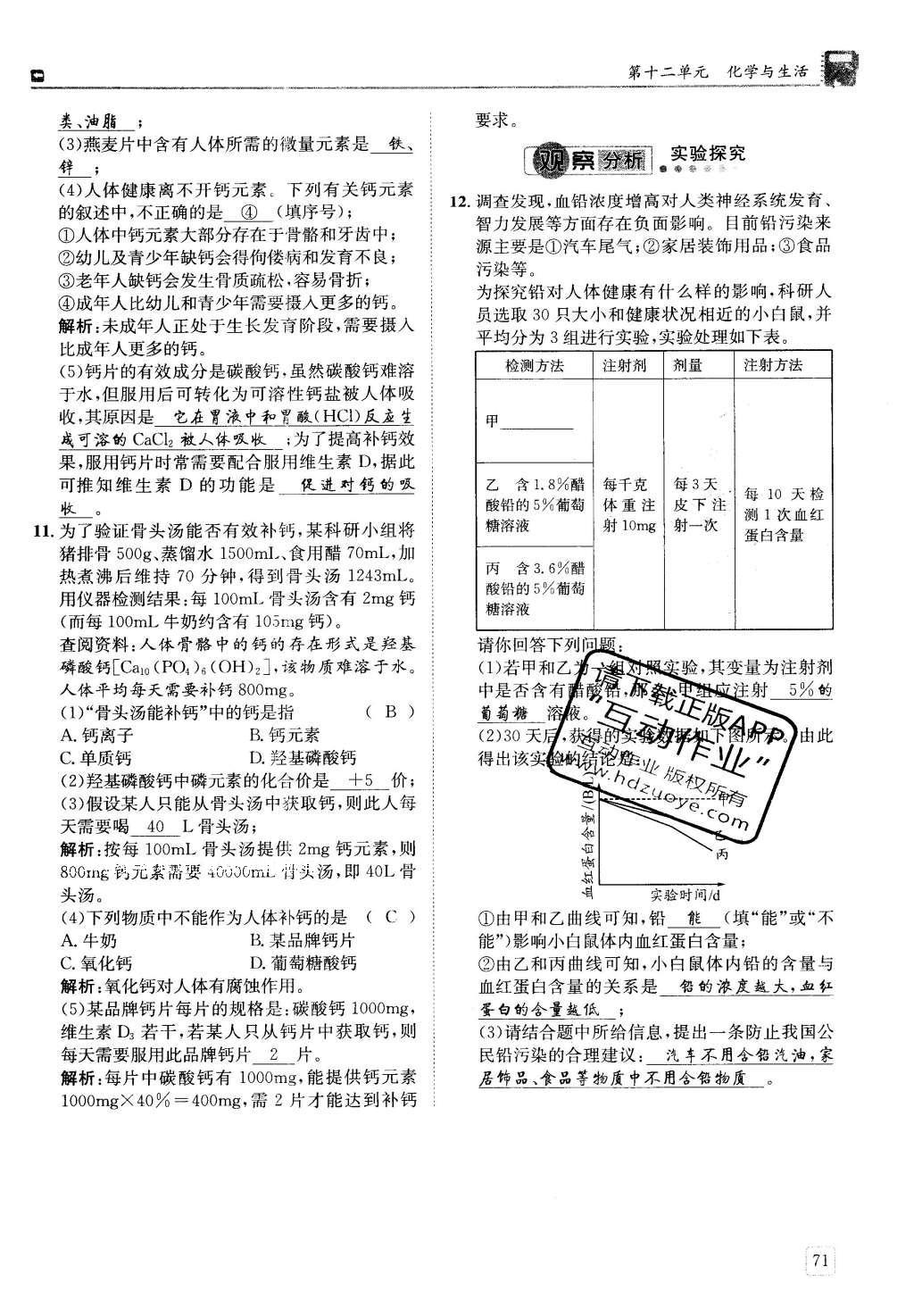 2016年蓉城學(xué)堂課課練九年級(jí)化學(xué)下冊(cè) 第十二單元 化學(xué)與生活第71頁(yè)