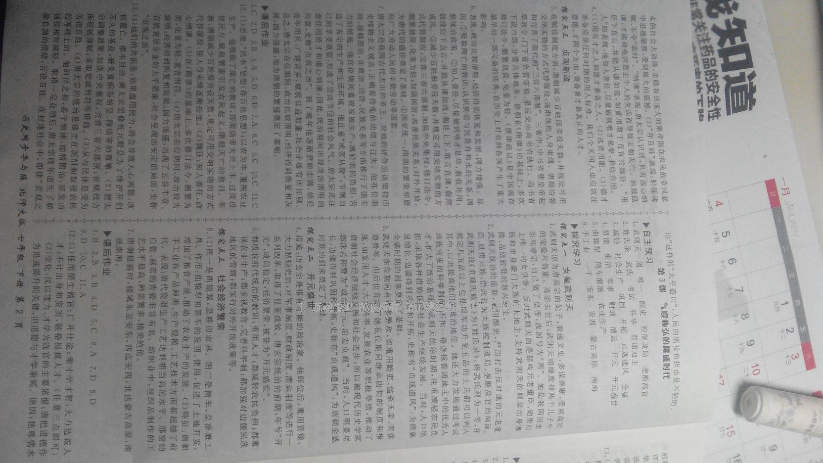 2015年新學(xué)案同步導(dǎo)與練七年級歷史下冊北師大版 第48頁