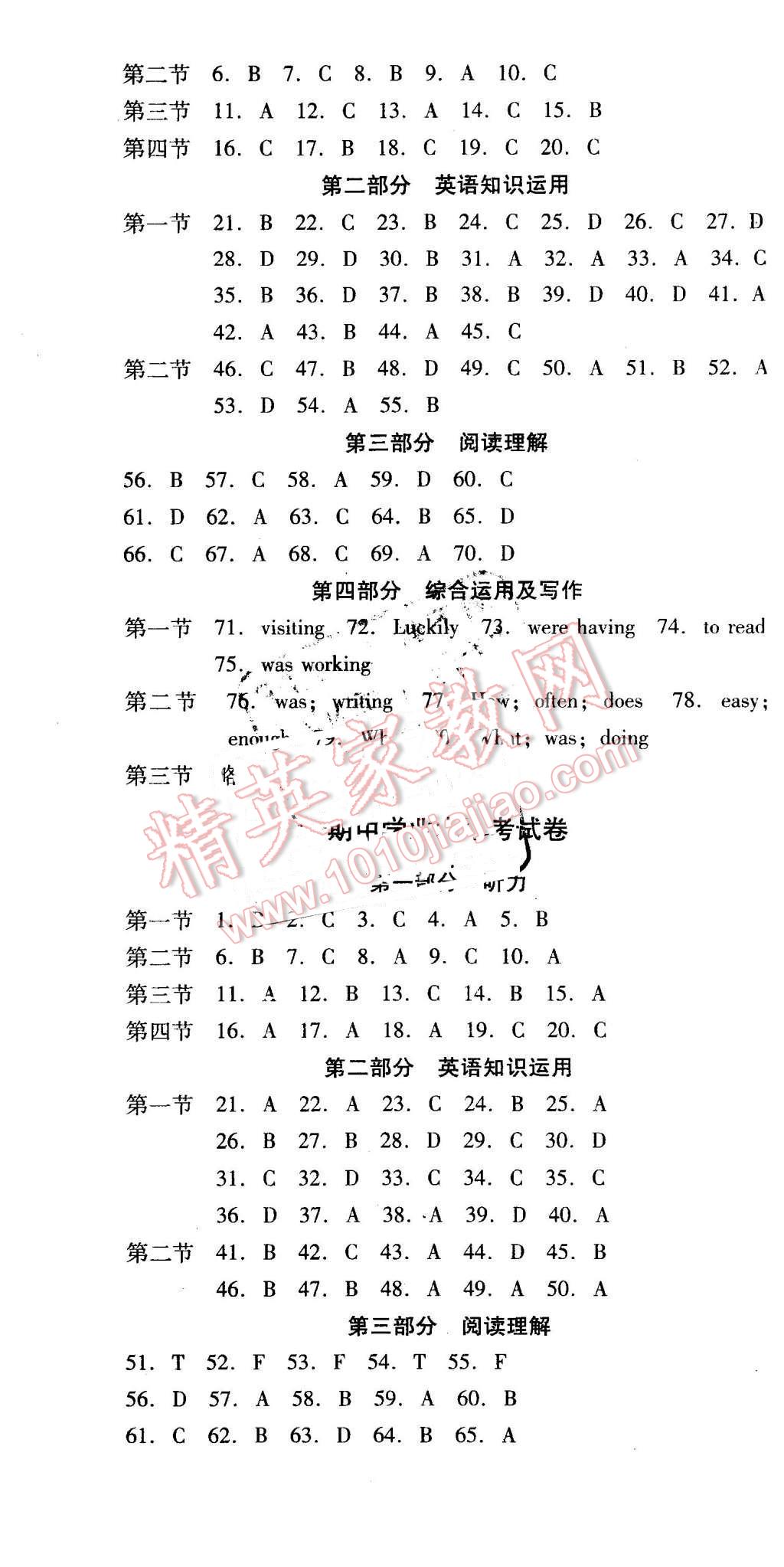 2016年云南省标准教辅优佳学案八年级英语下册人教版 第22页