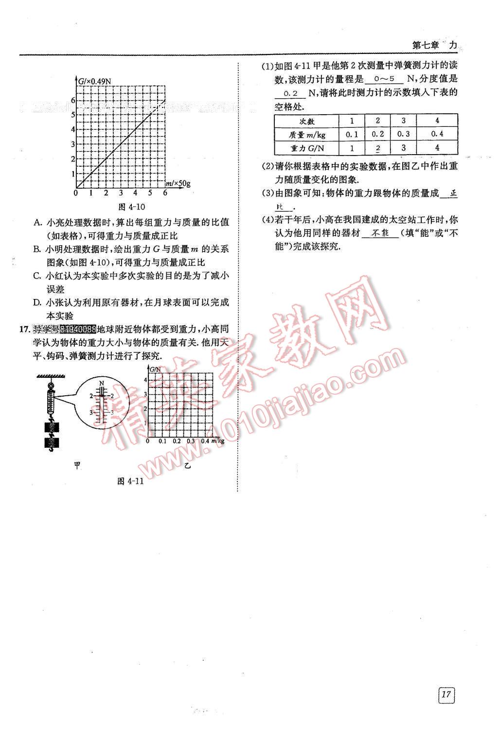 2016年蓉城學(xué)堂八年級物理下冊 第17頁