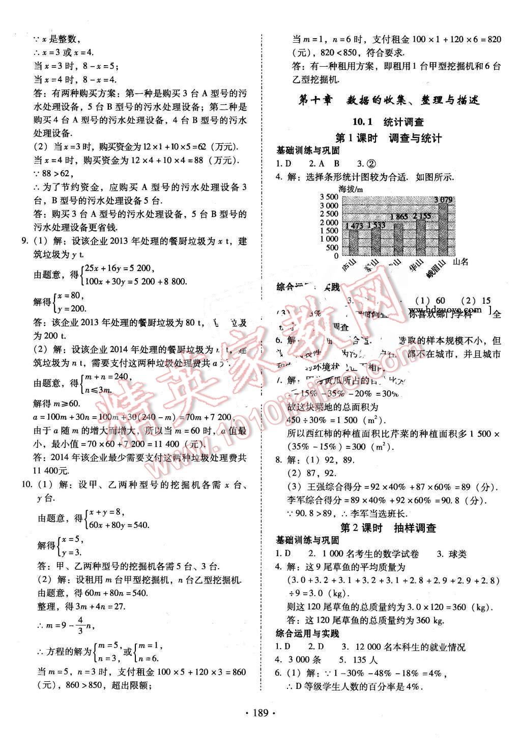 2016年云南省標準教輔優(yōu)佳學案七年級數學下冊人教版 第17頁