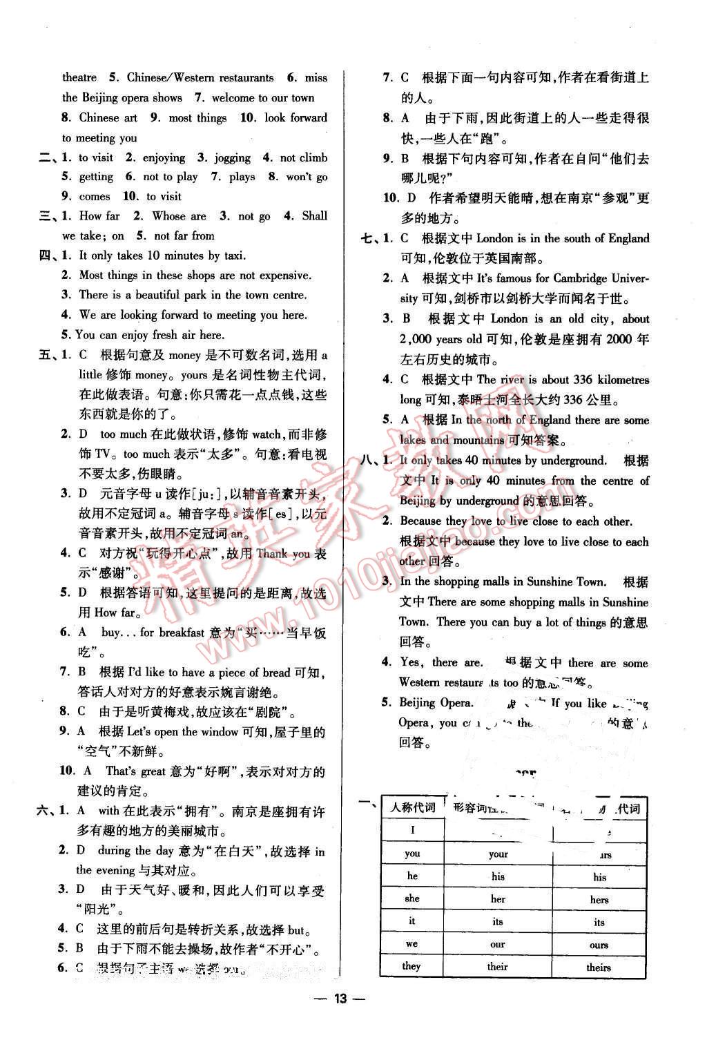 2016年初中英语小题狂做七年级下册江苏版 第13页