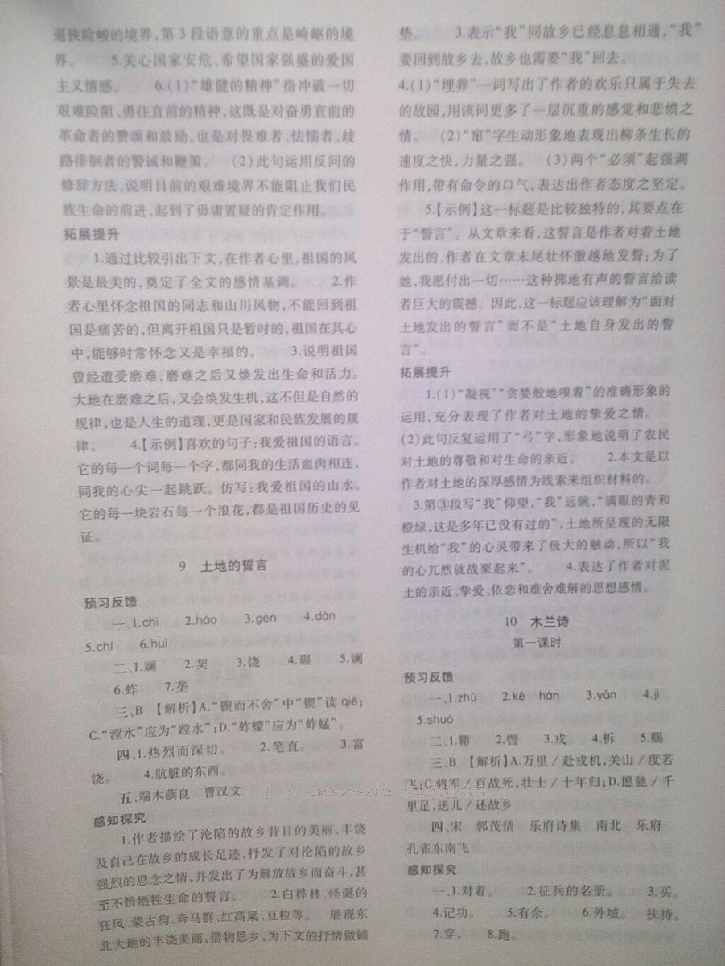 2015年基礎(chǔ)訓(xùn)練七年級(jí)語文下冊(cè)人教版僅限河南省使用大象出版社 第17頁