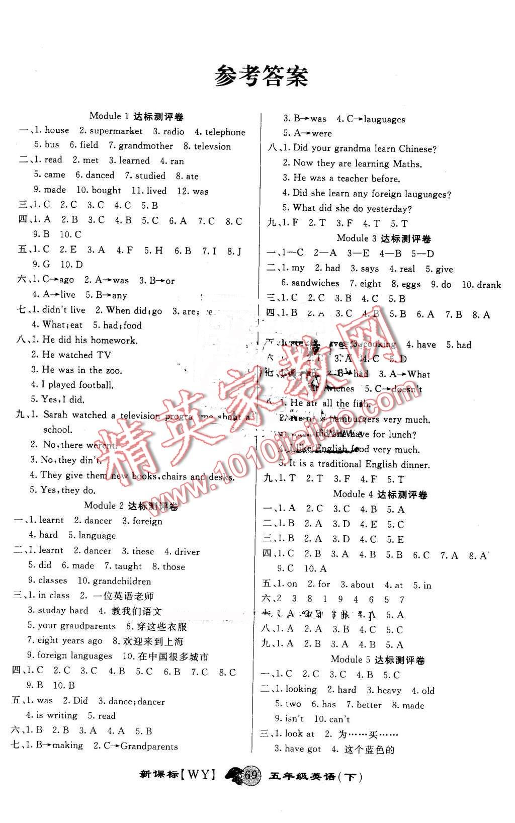 2016年第一好卷沖刺100分五年級(jí)英語(yǔ)下冊(cè)外研版 第1頁(yè)