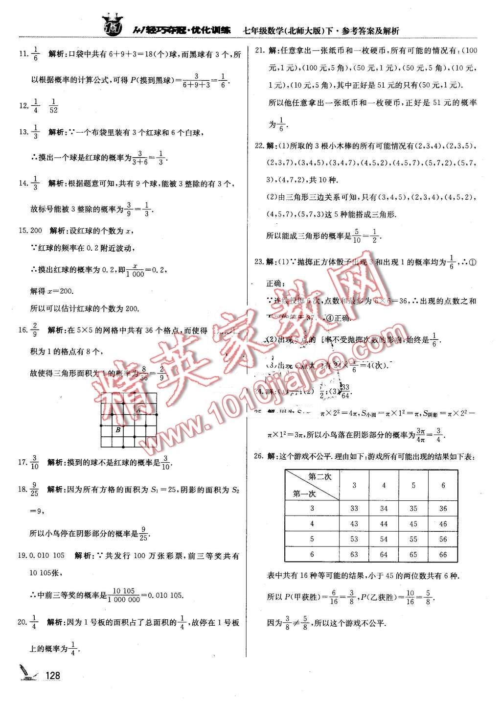 2016年1加1輕巧奪冠優(yōu)化訓(xùn)練七年級(jí)數(shù)學(xué)下冊(cè)北師大版銀版 第25頁(yè)