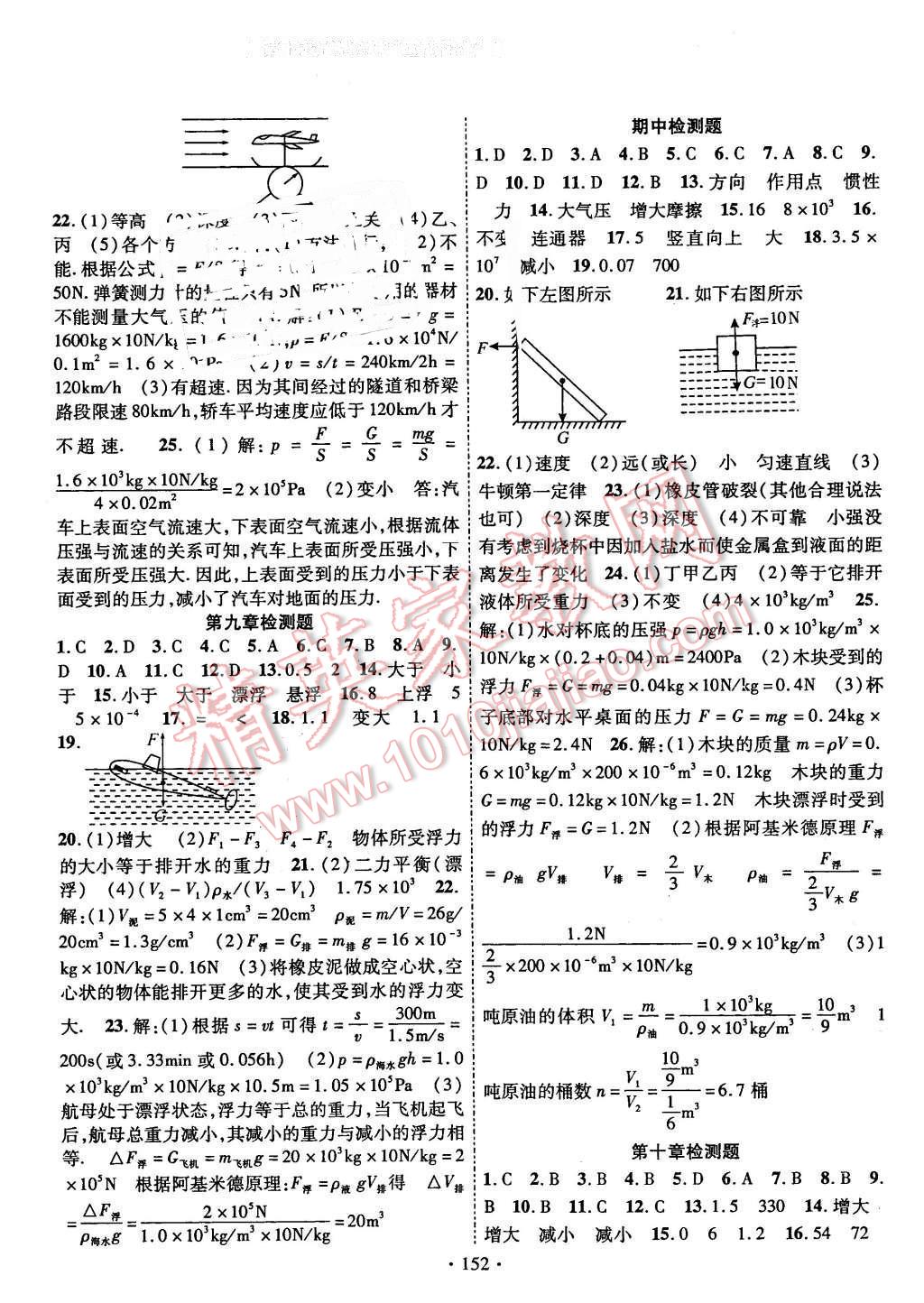 2016年课时掌控八年级物理下册沪科版 第10页