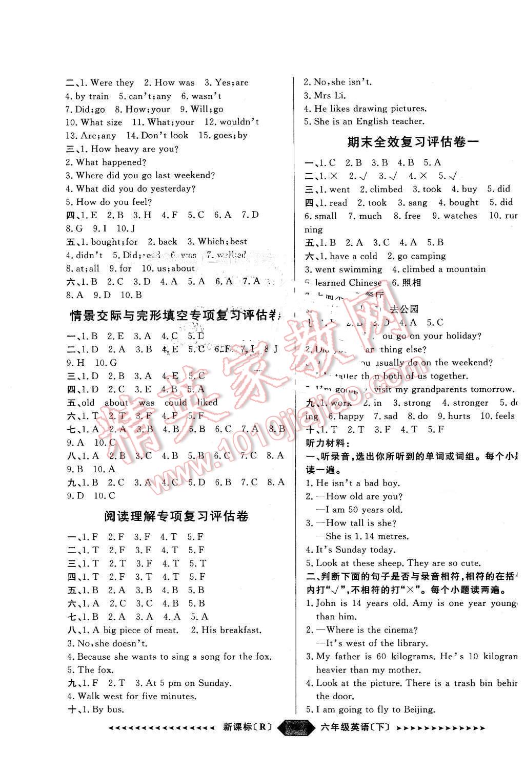 2016年陽光計劃第二步六年級英語下冊人教版 第5頁