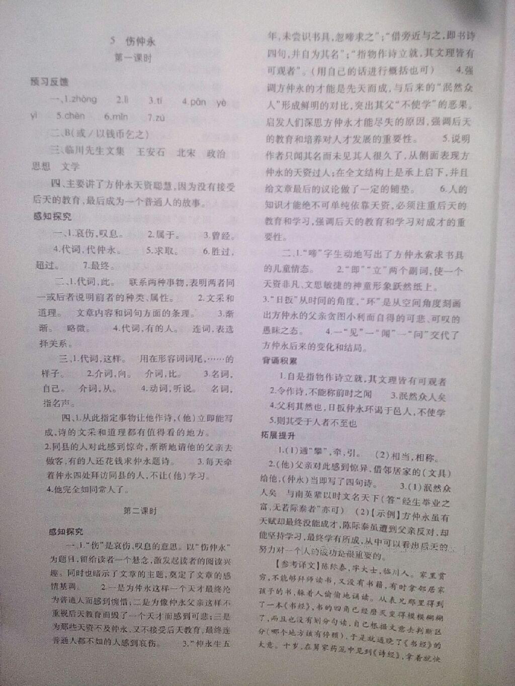 2015年基礎(chǔ)訓(xùn)練七年級語文下冊人教版僅限河南省使用大象出版社 第14頁