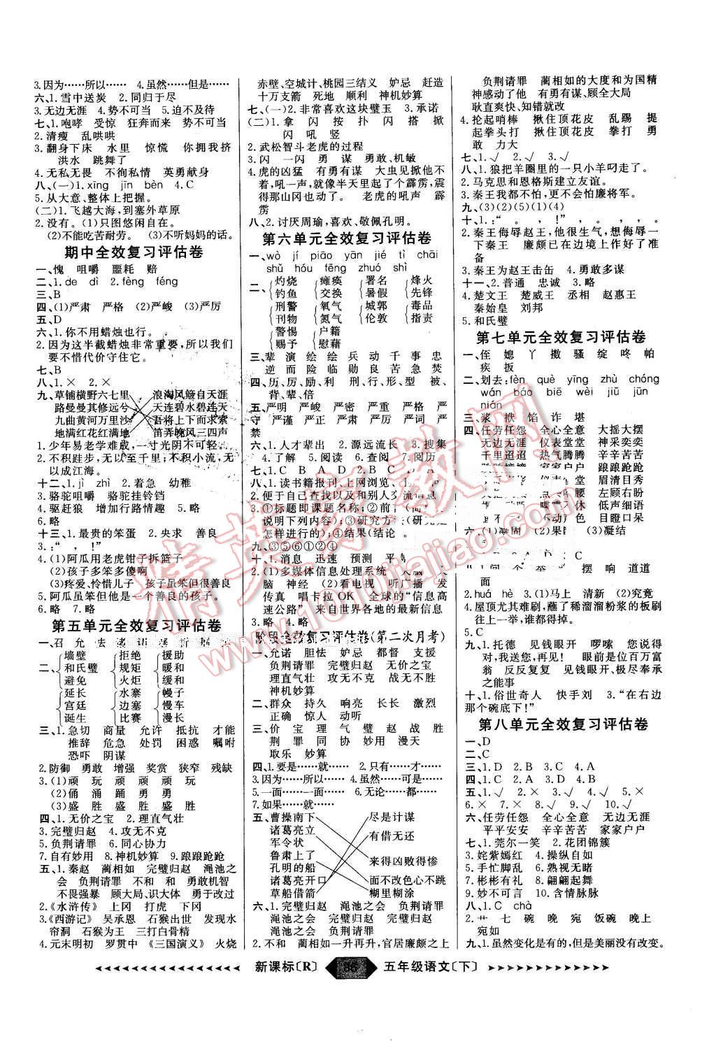 2016年陽(yáng)光計(jì)劃第二步五年級(jí)語(yǔ)文下冊(cè)人教版 第2頁(yè)