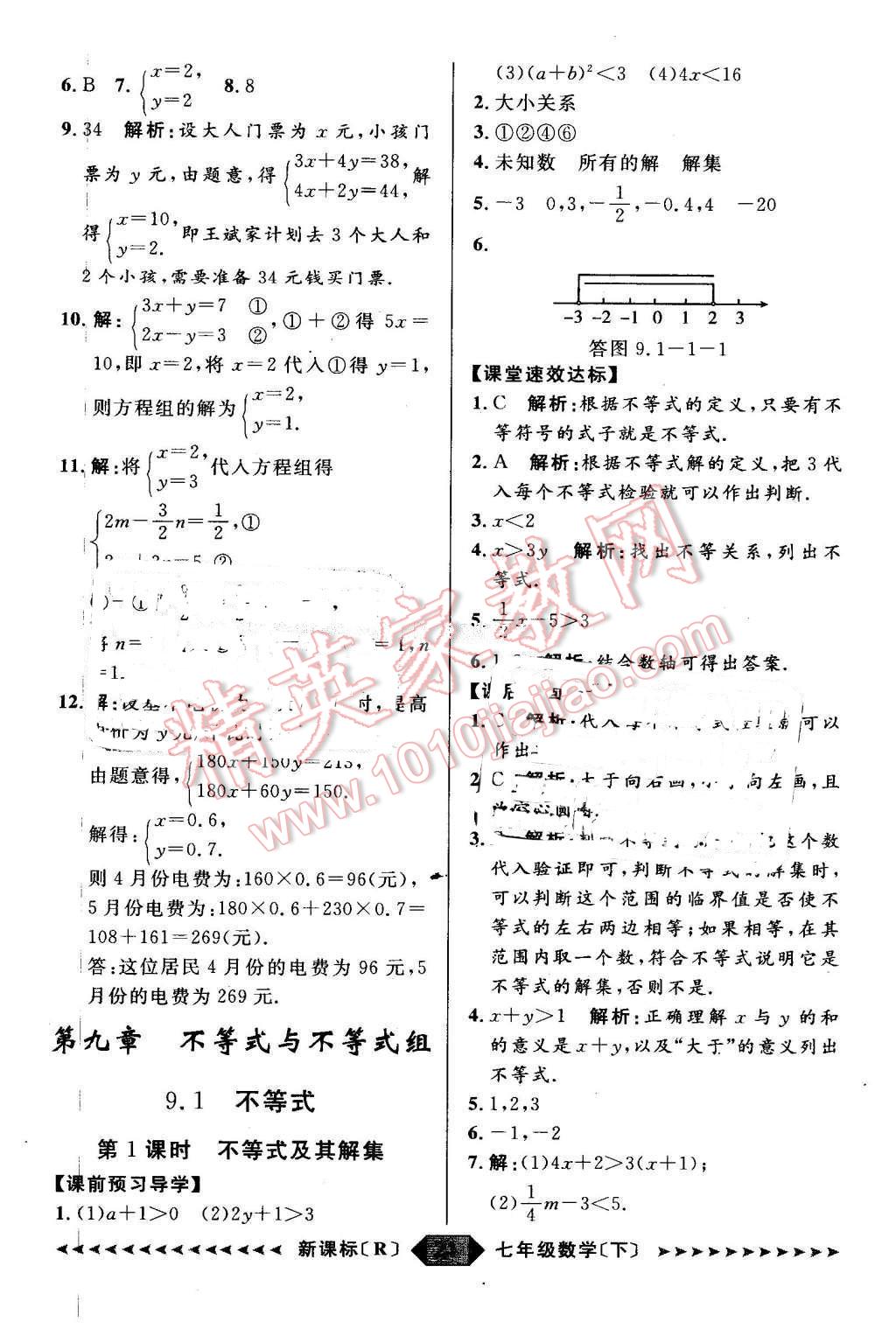 2016年陽光計(jì)劃七年級(jí)數(shù)學(xué)下冊(cè)人教版 第21頁(yè)