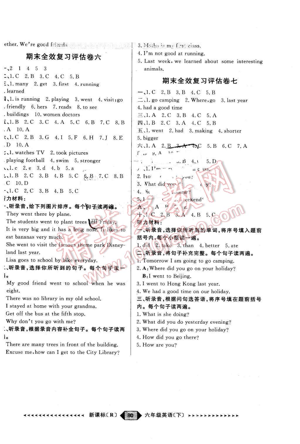 2016年陽光計劃第二步六年級英語下冊人教版 第8頁