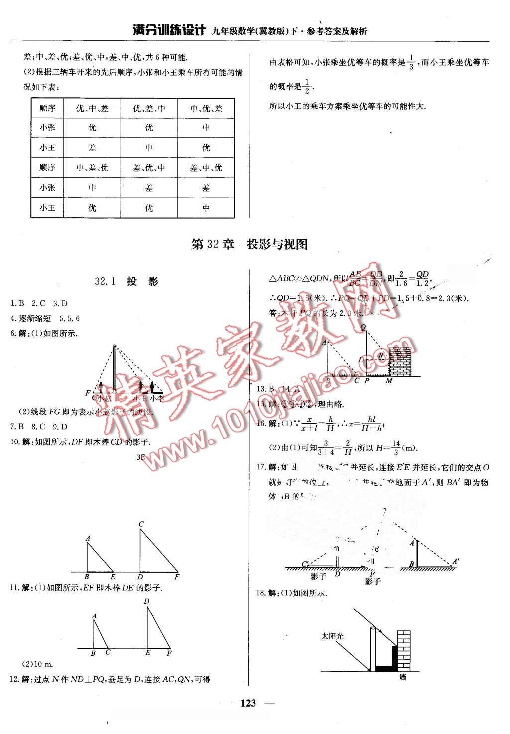 2016年滿分訓練設(shè)計九年級數(shù)學下冊冀教版 第36頁