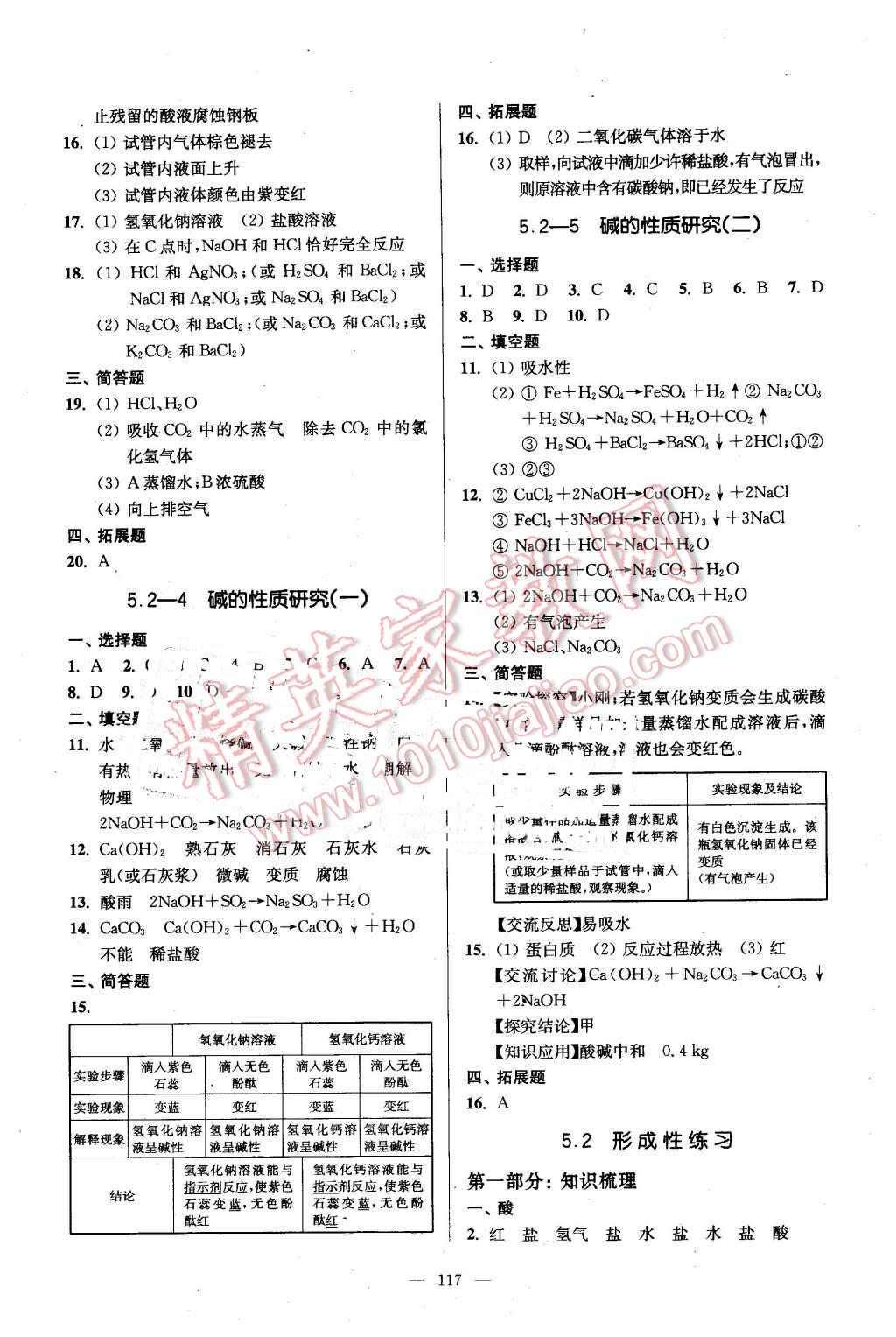 2016年精练与提高九年级化学第二学期 第3页