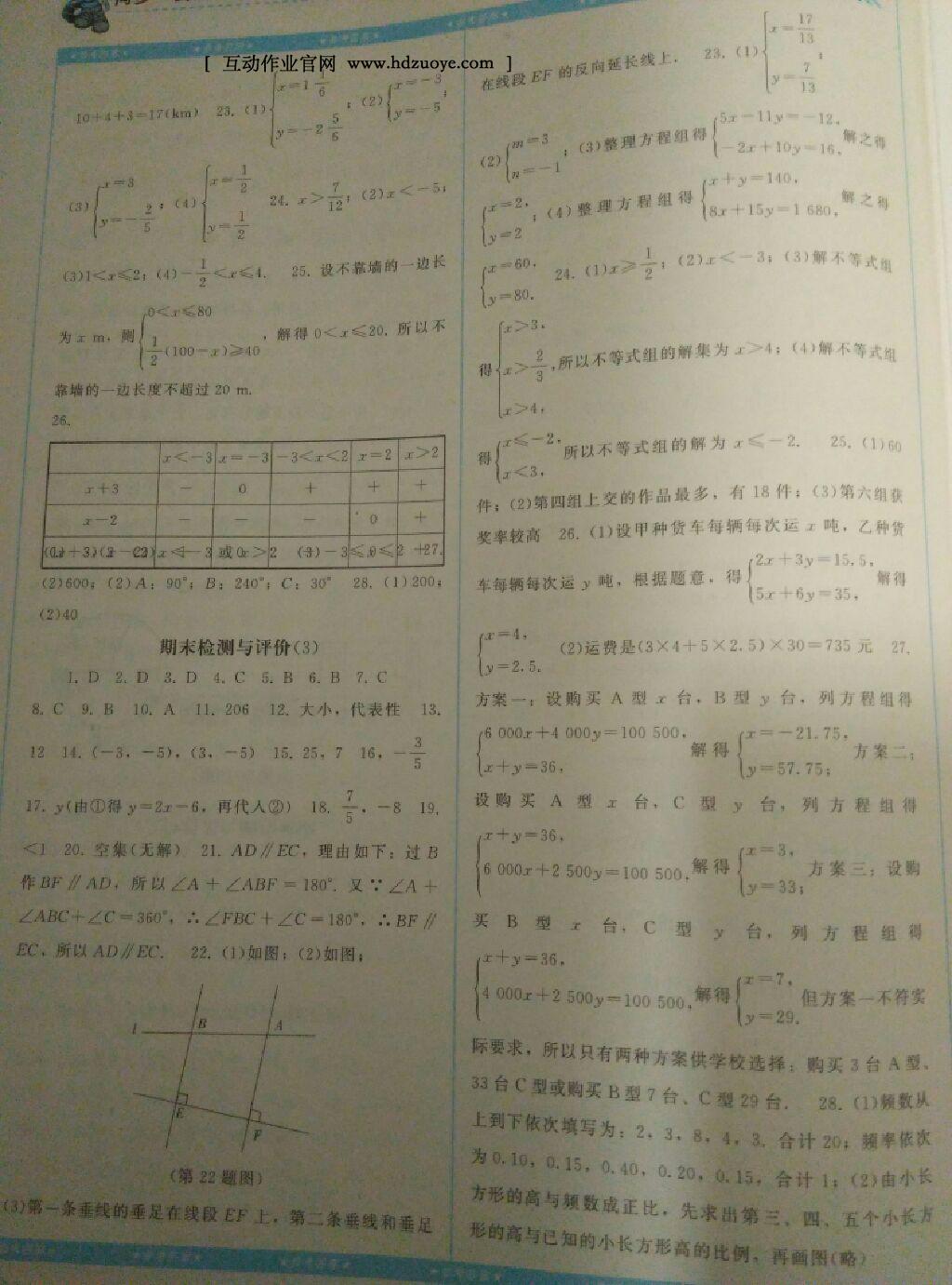 2016年課程基礎(chǔ)訓(xùn)練七年級數(shù)學下冊人教版 第48頁