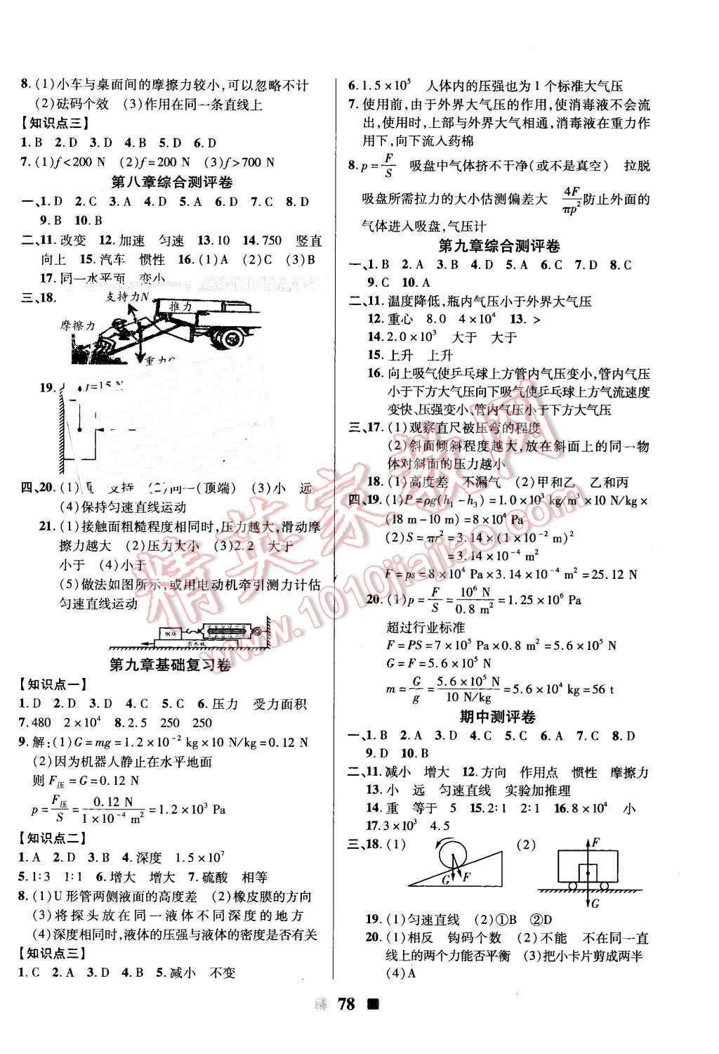 2016年優(yōu)加全能大考卷八年級(jí)物理下冊(cè)教科版 第2頁(yè)