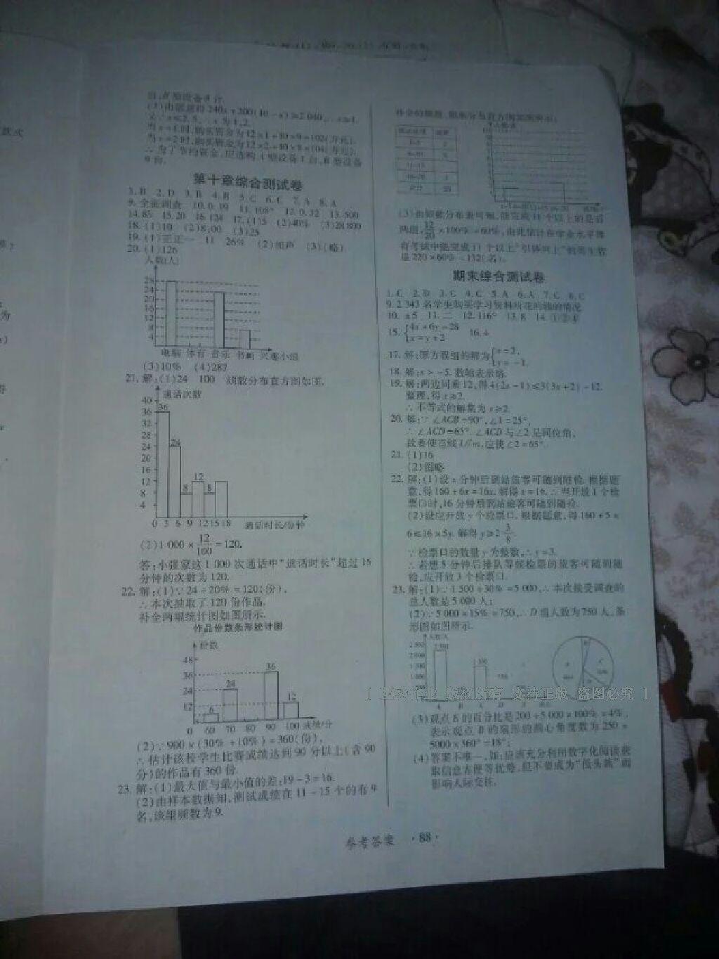 2016年一课一练创新练习七年级数学下册人教版 第43页