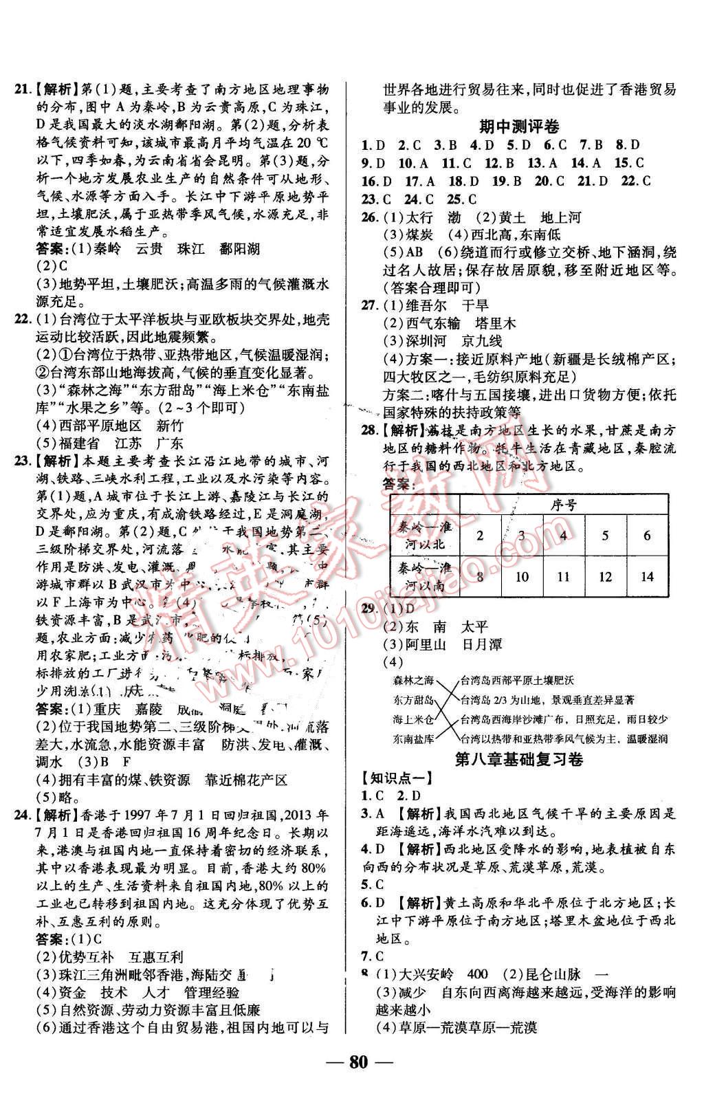 2016年優(yōu)加全能大考卷八年級(jí)地理下冊(cè)人教版 第4頁