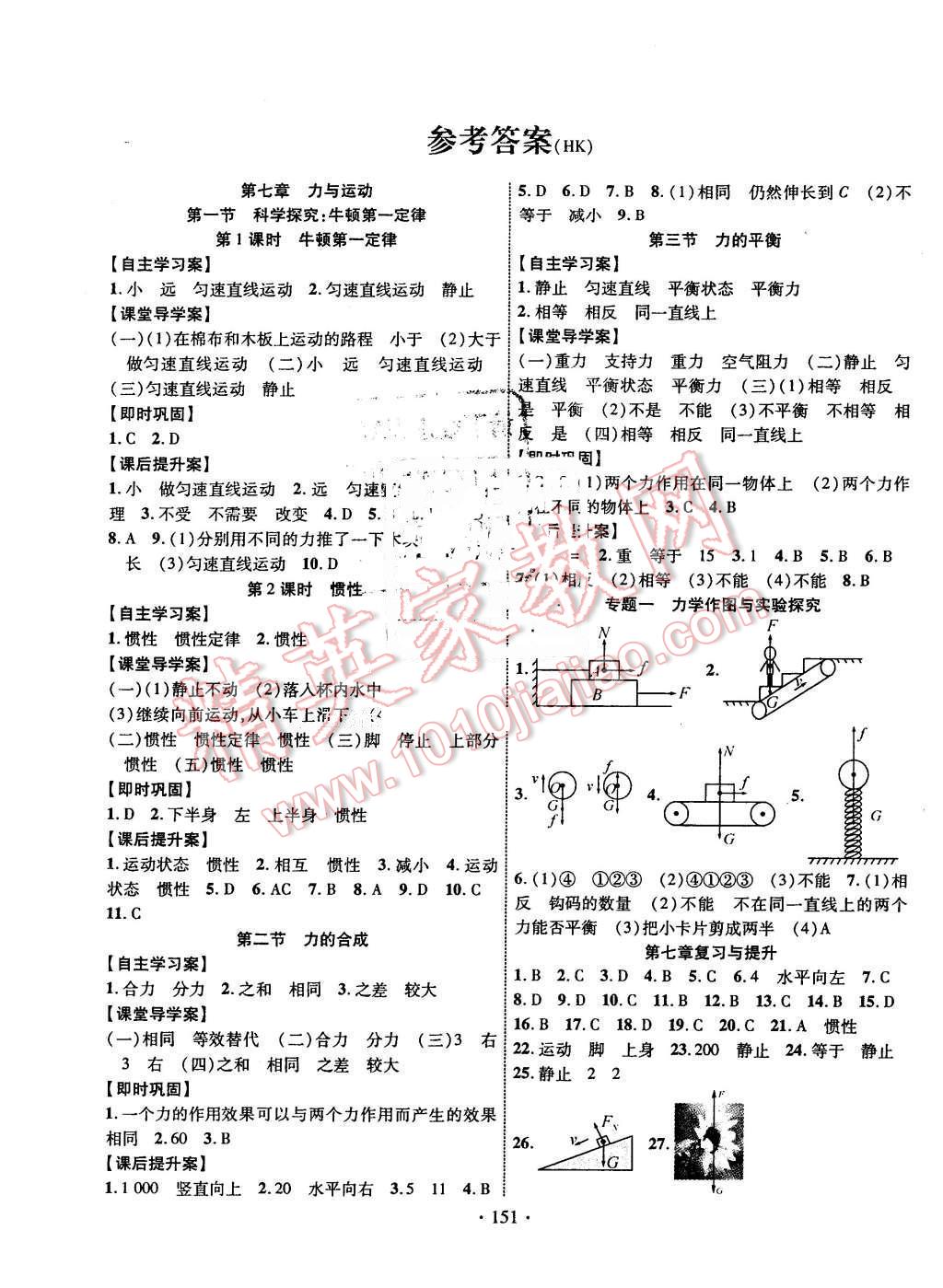 2016年課堂導(dǎo)練1加5八年級物理下冊滬科版 第1頁