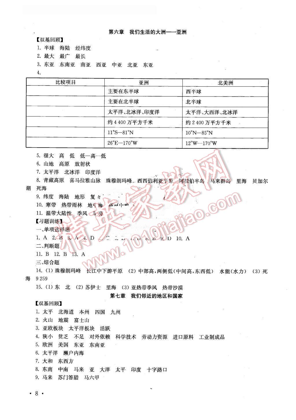 2016年南京市中考指導(dǎo)書生物地理 第8頁