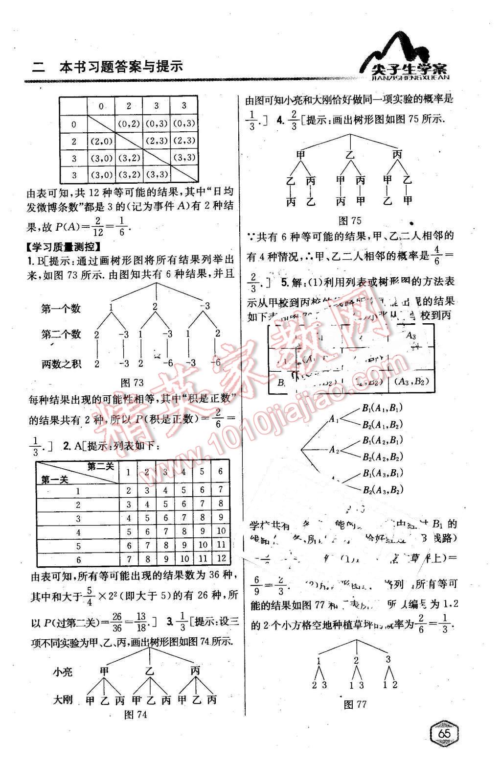 2016年尖子生学案九年级数学下册冀教版 第42页