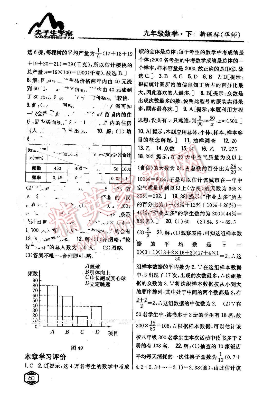 2016年尖子生學(xué)案九年級(jí)數(shù)學(xué)下冊(cè)華師大版 第31頁(yè)