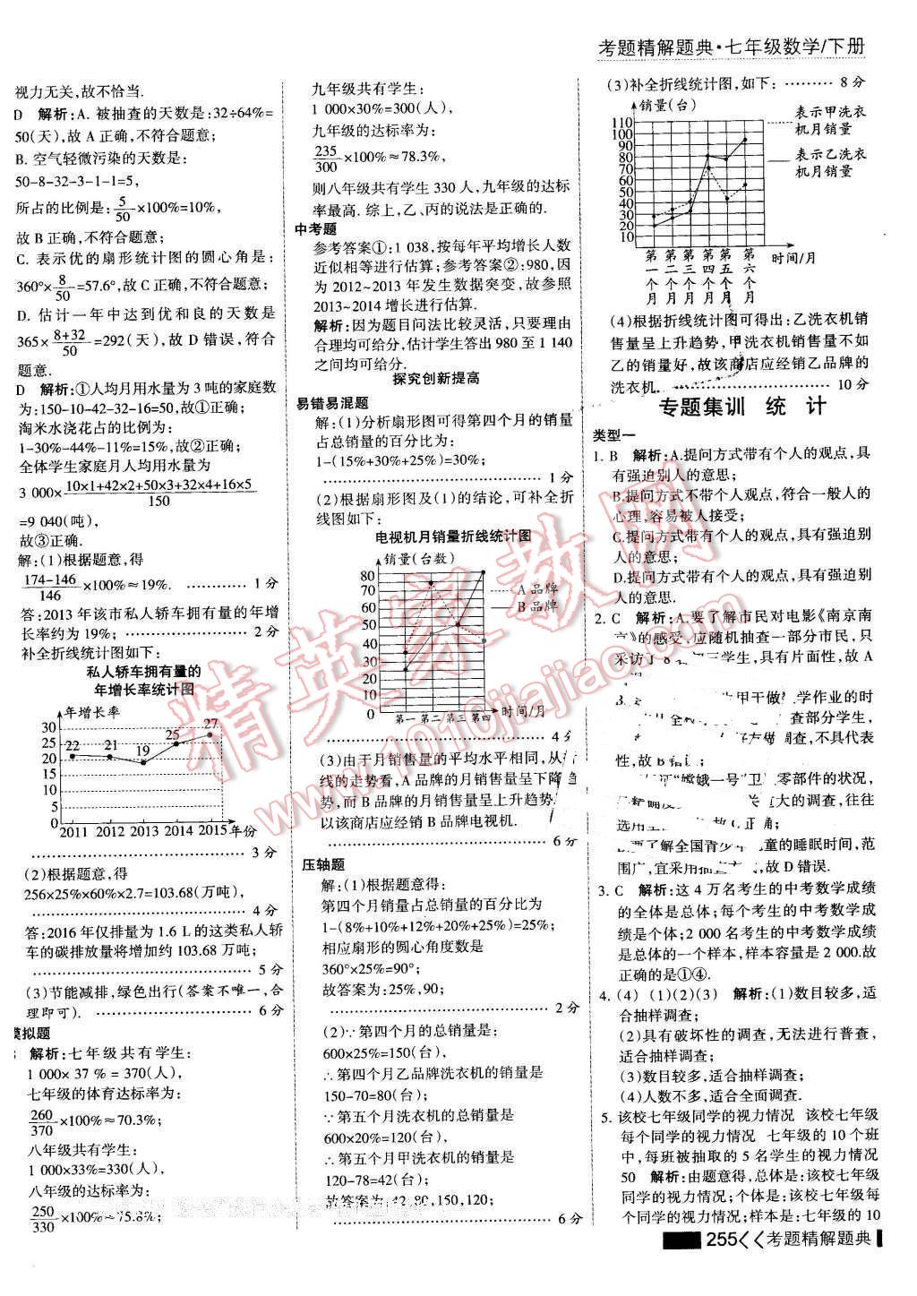 2016年考點集訓與滿分備考七年級數(shù)學下冊 第61頁