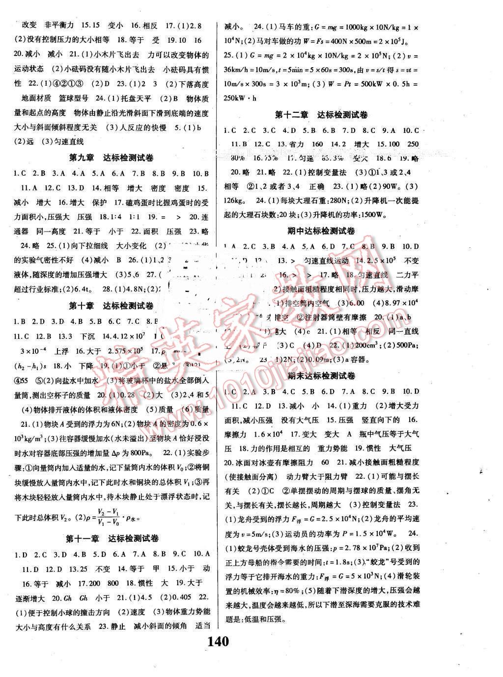 2016年課時(shí)方案新版新理念導(dǎo)學(xué)與測(cè)評(píng)八年級(jí)物理下冊(cè)人教版 第8頁(yè)