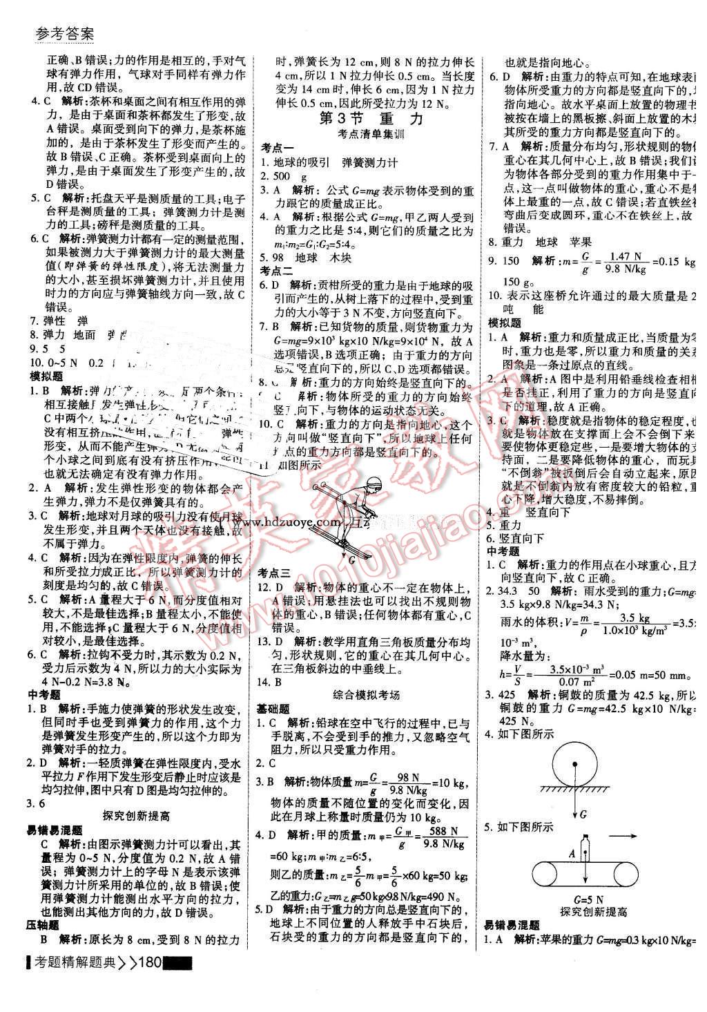 2016年考點(diǎn)集訓(xùn)與滿分備考八年級(jí)物理下冊(cè) 第2頁