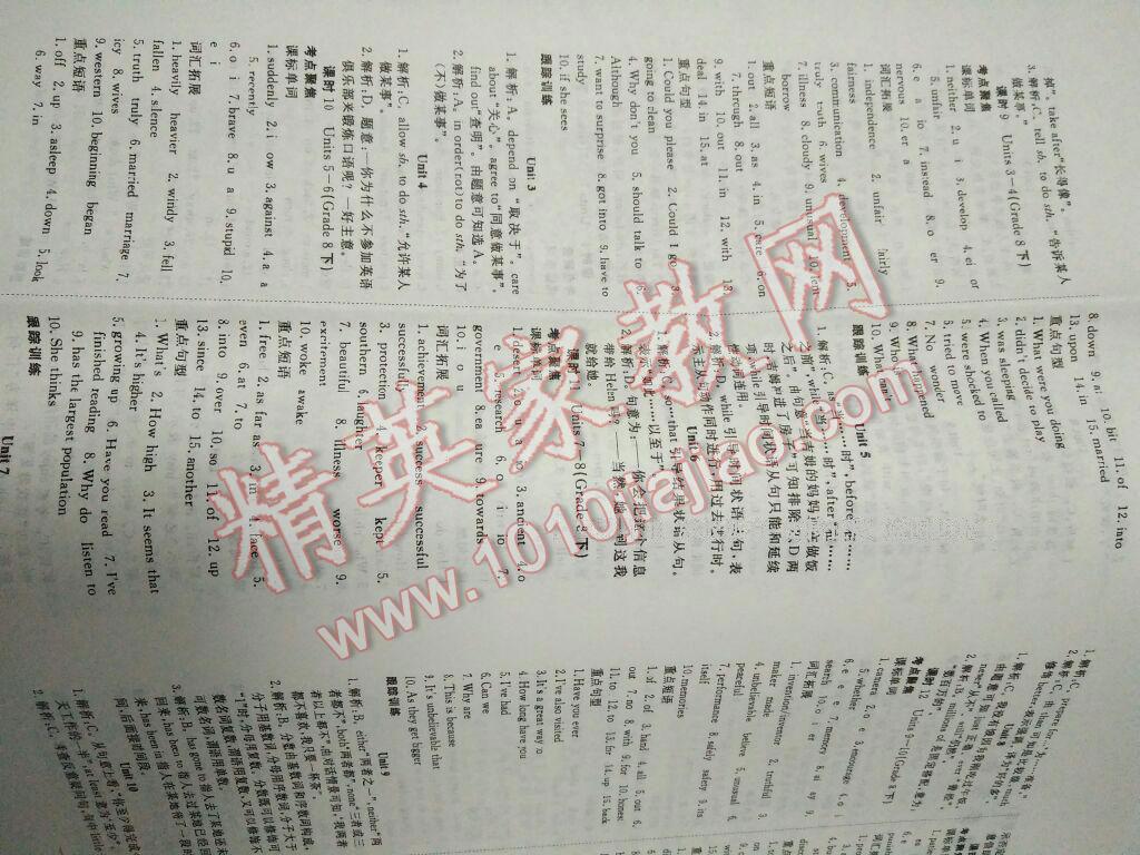 2016年351高效课堂导学案中考总复习英语九年级 第5页