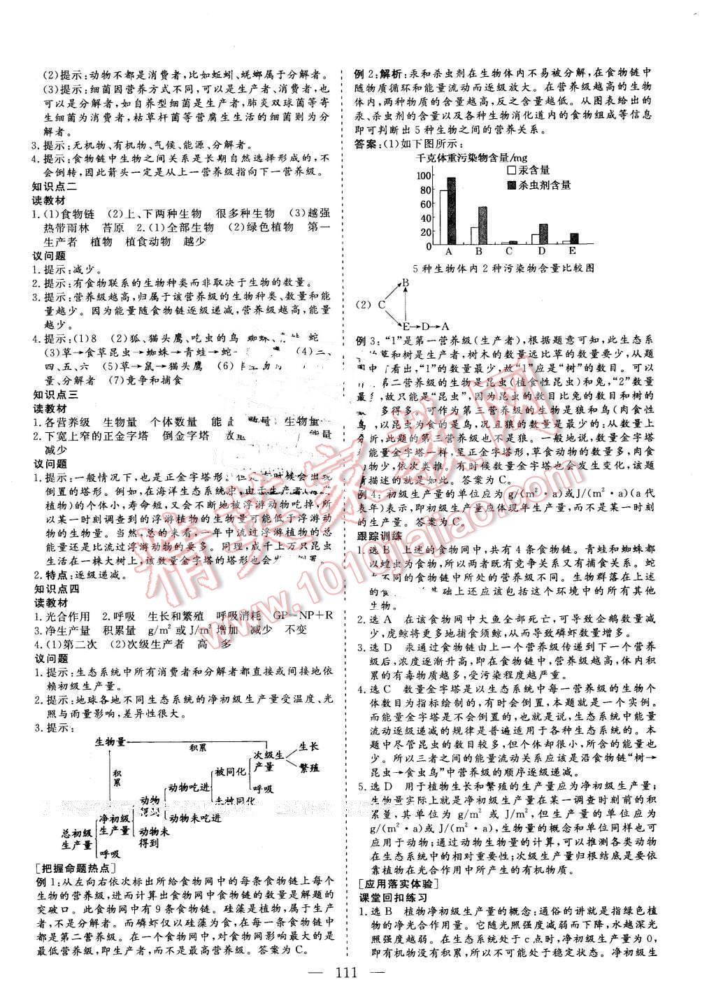 2016年三維設(shè)計(jì)高中新課標(biāo)同步課堂生物必修3浙科版 第11頁(yè)