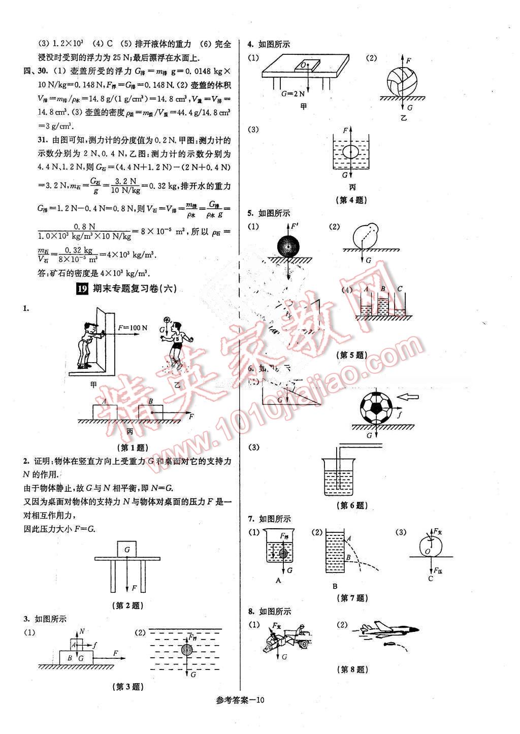 2016年名牌中學期末突破一卷通八年級物理下冊蘇科版 第10頁