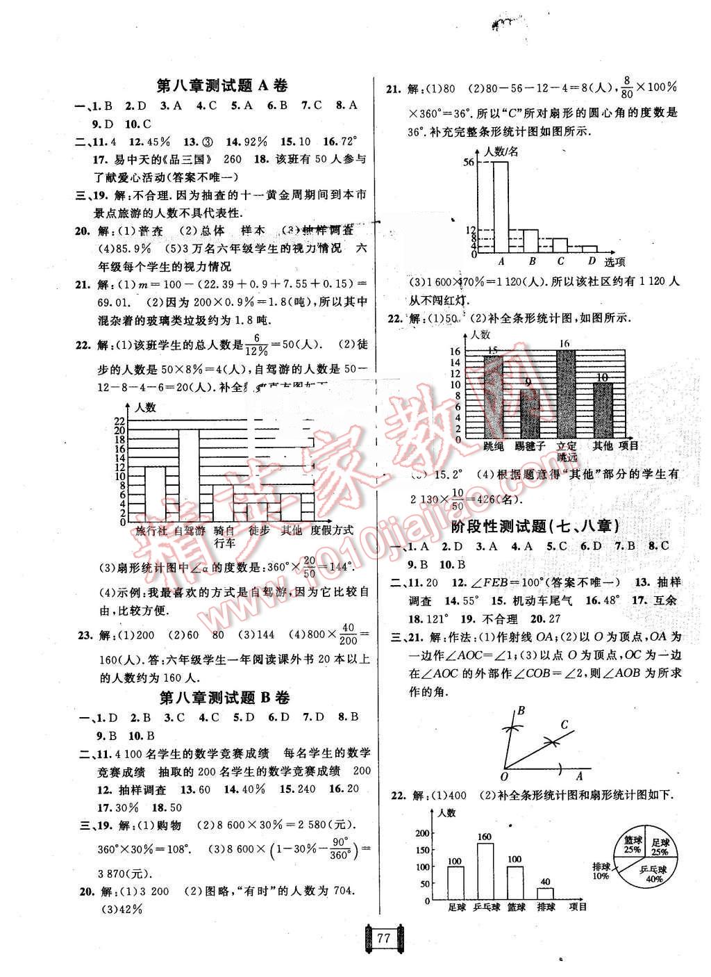 2016年海淀單元測試AB卷六年級數(shù)學(xué)下冊魯教版 第5頁