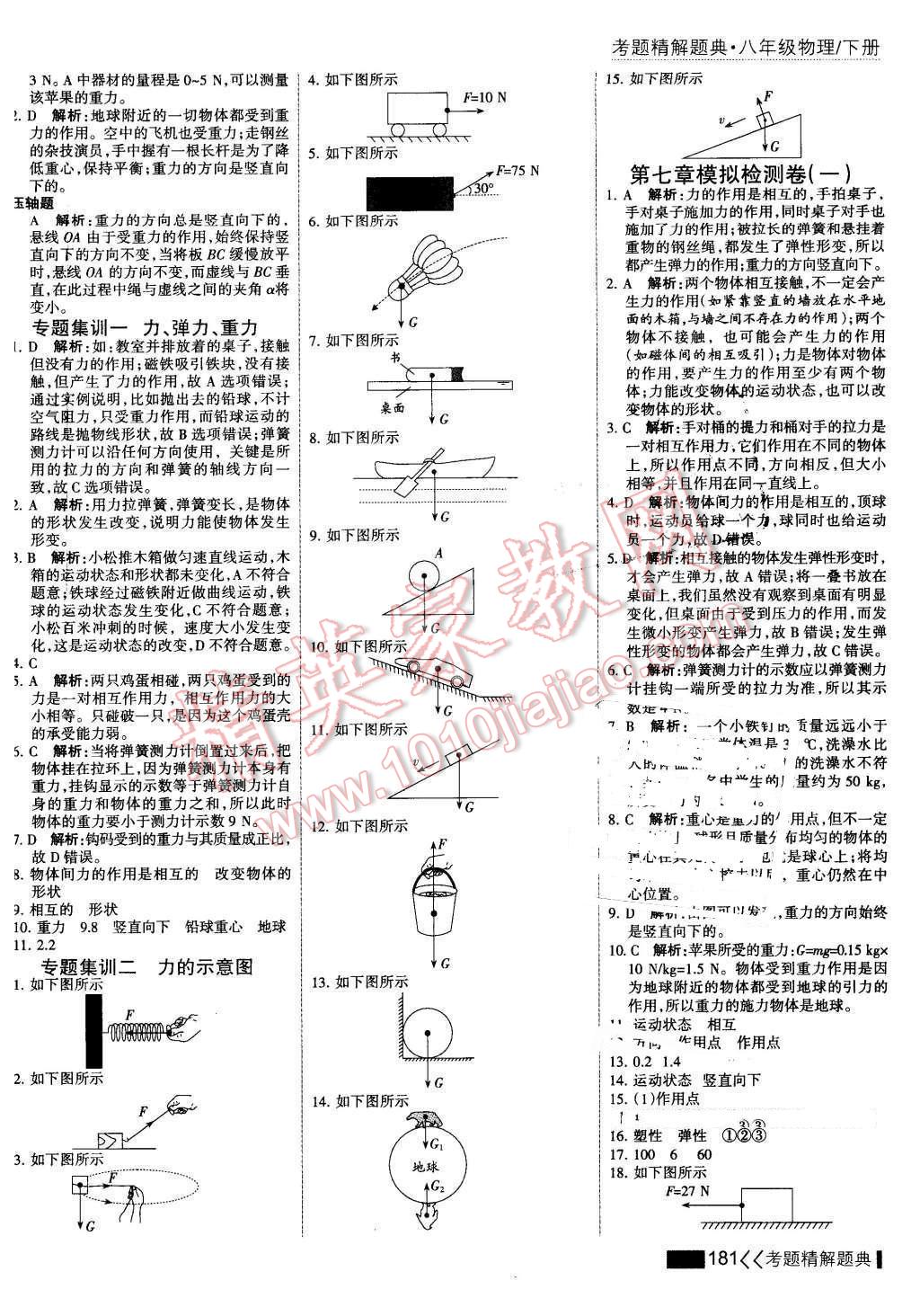 2016年考点集训与满分备考八年级物理下册 第3页