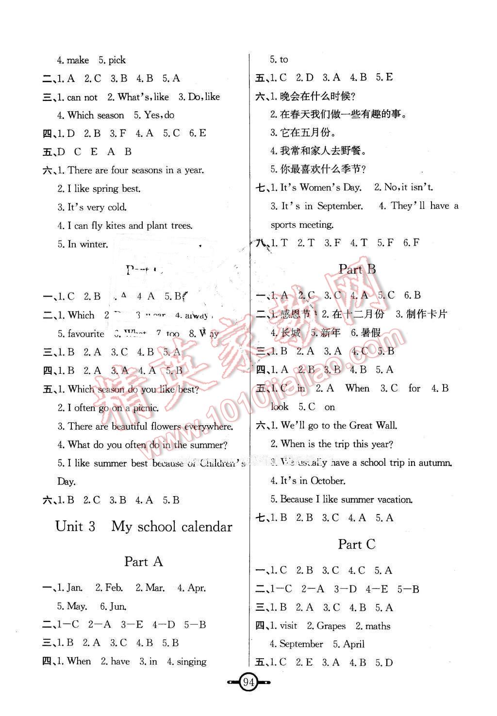 2016年名師金手指領(lǐng)銜課時(shí)五年級(jí)英語(yǔ)下冊(cè)人教版 第2頁(yè)