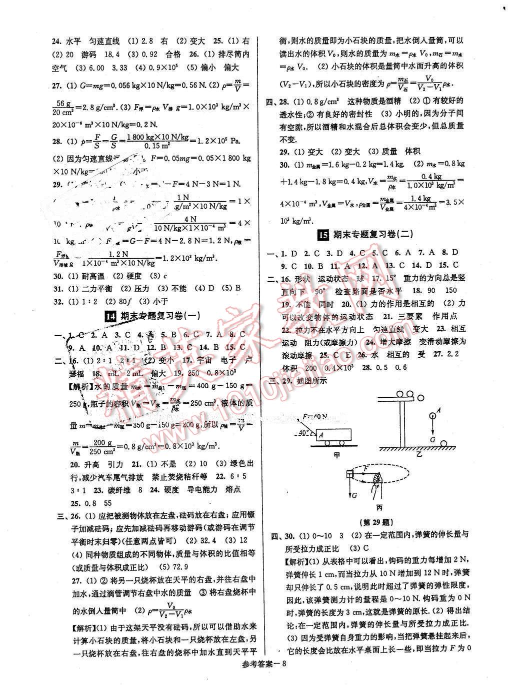 2016年名牌中學期末突破一卷通八年級物理下冊蘇科版 第8頁