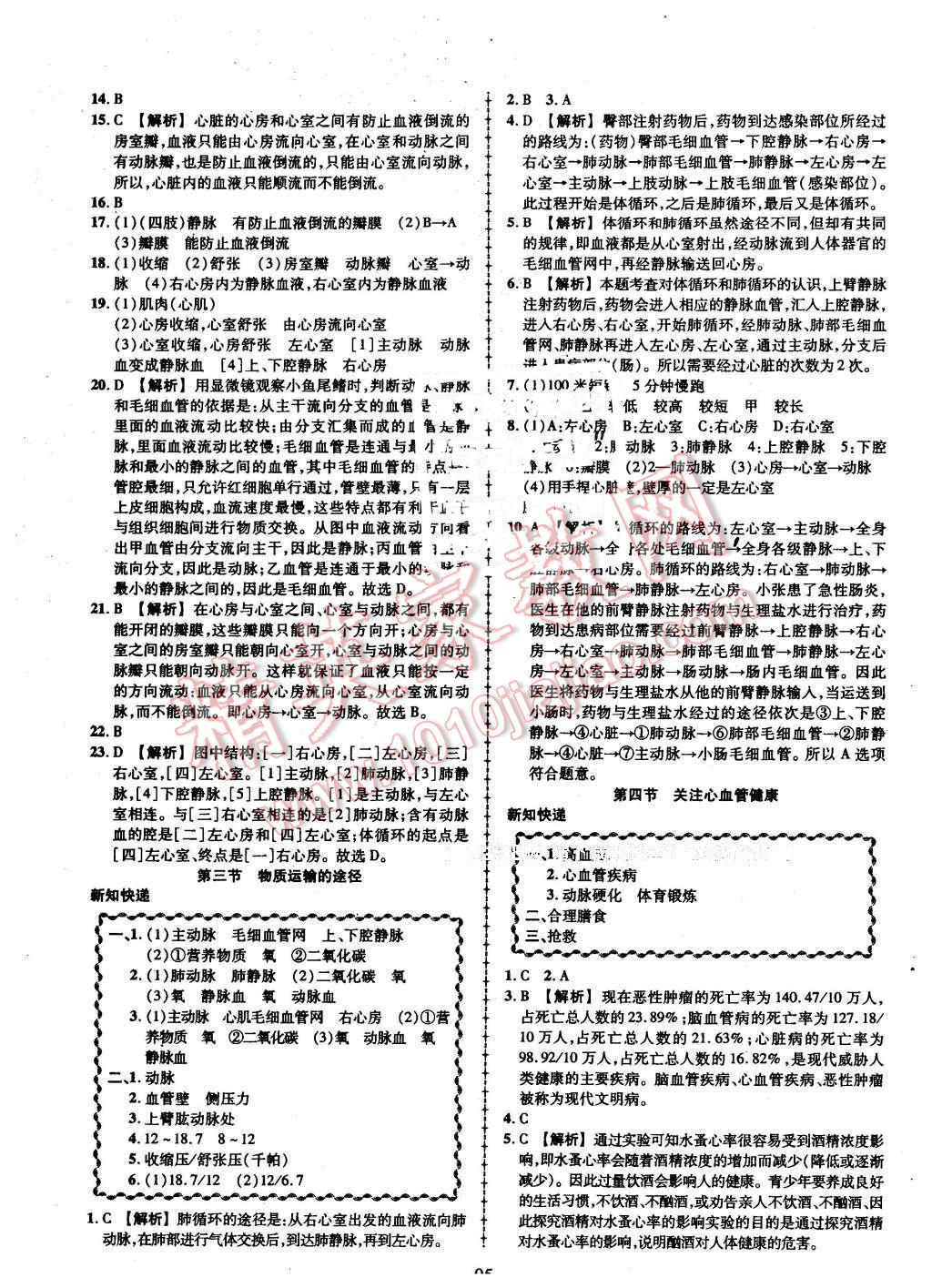 2016年黃岡創(chuàng)優(yōu)作業(yè)導(dǎo)學(xué)練七年級生物下冊濟(jì)南版 第5頁