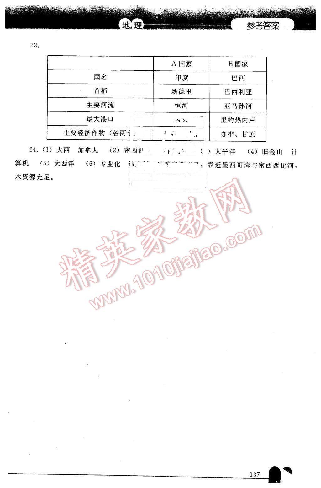 2016年同步轻松练习七年级地理下册人教版辽宁专版 第17页