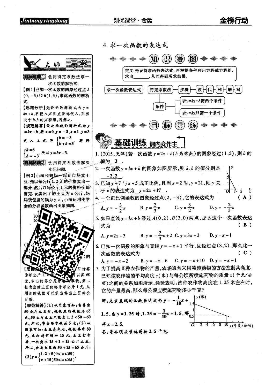 2016年金榜行動(dòng)課時(shí)導(dǎo)學(xué)案八年級(jí)數(shù)學(xué)下冊(cè)華師大版 第17章 函數(shù)及其圖像第59頁(yè)