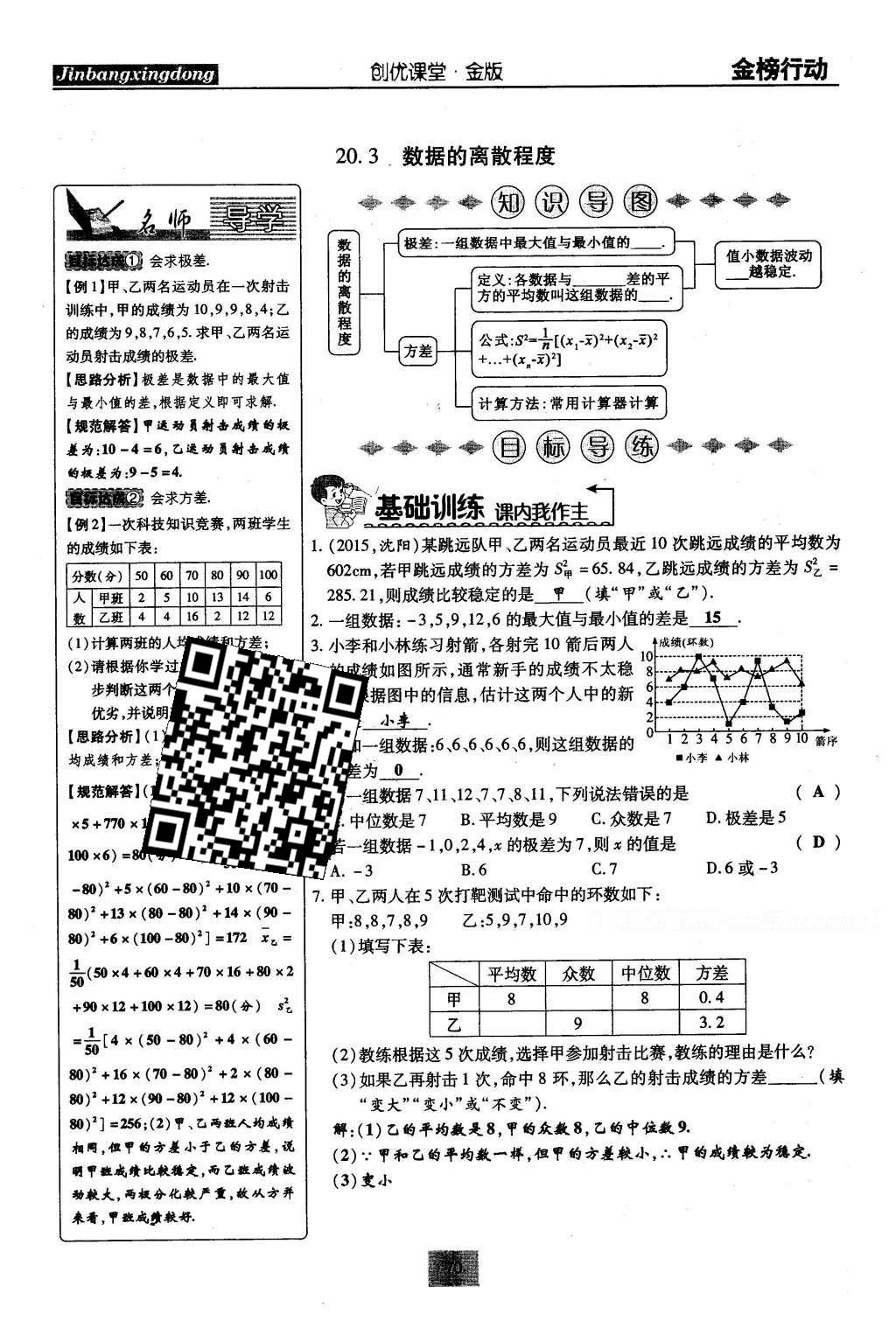 2016年金榜行動(dòng)課時(shí)導(dǎo)學(xué)案八年級(jí)數(shù)學(xué)下冊(cè)華師大版 第20章 數(shù)據(jù)的整理與初步處理第99頁(yè)