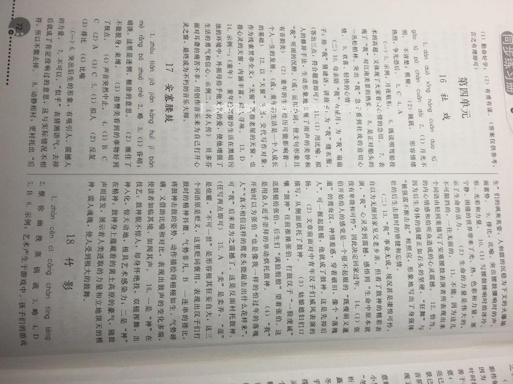 2015年同步練習(xí)冊(cè)七年級(jí)語(yǔ)文下冊(cè)人教版 第230頁(yè)