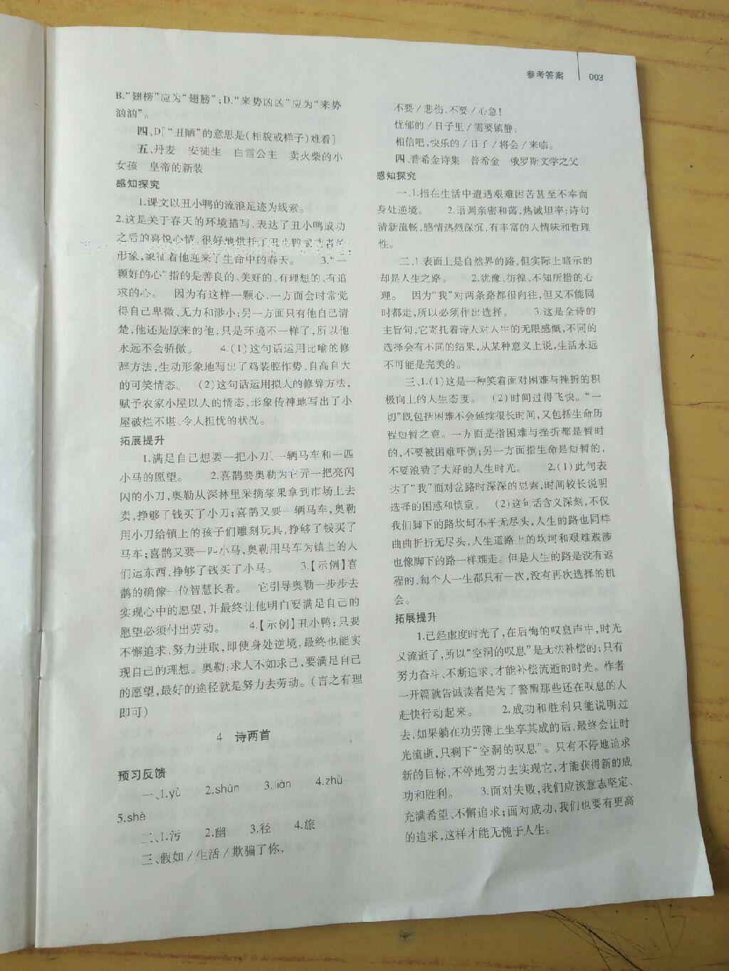 2015年基礎(chǔ)訓(xùn)練七年級(jí)語(yǔ)文下冊(cè)人教版僅限河南省使用大象出版社 第104頁(yè)