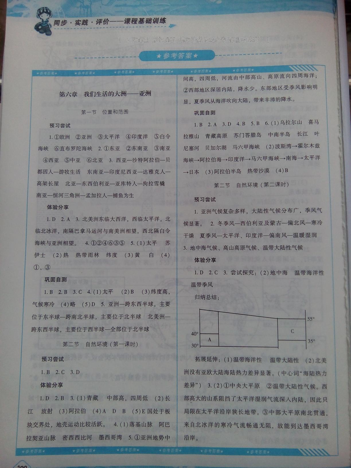 2015年课程基础训练七年级地理下册人教版湖南少年儿童出版社 第32页