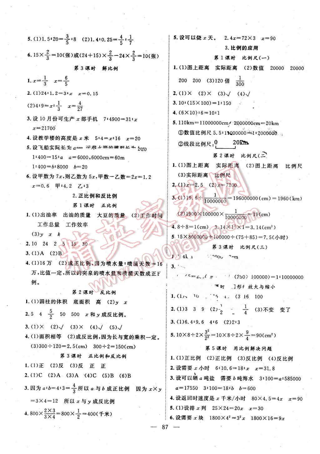 2016年優(yōu)質(zhì)課堂導(dǎo)學(xué)案六年級(jí)數(shù)學(xué)下冊(cè)人教版 第3頁