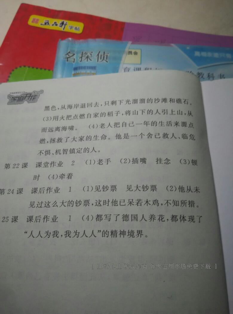 2016年語文作業(yè)本五年級下冊人教版江西教育出版社 第7頁