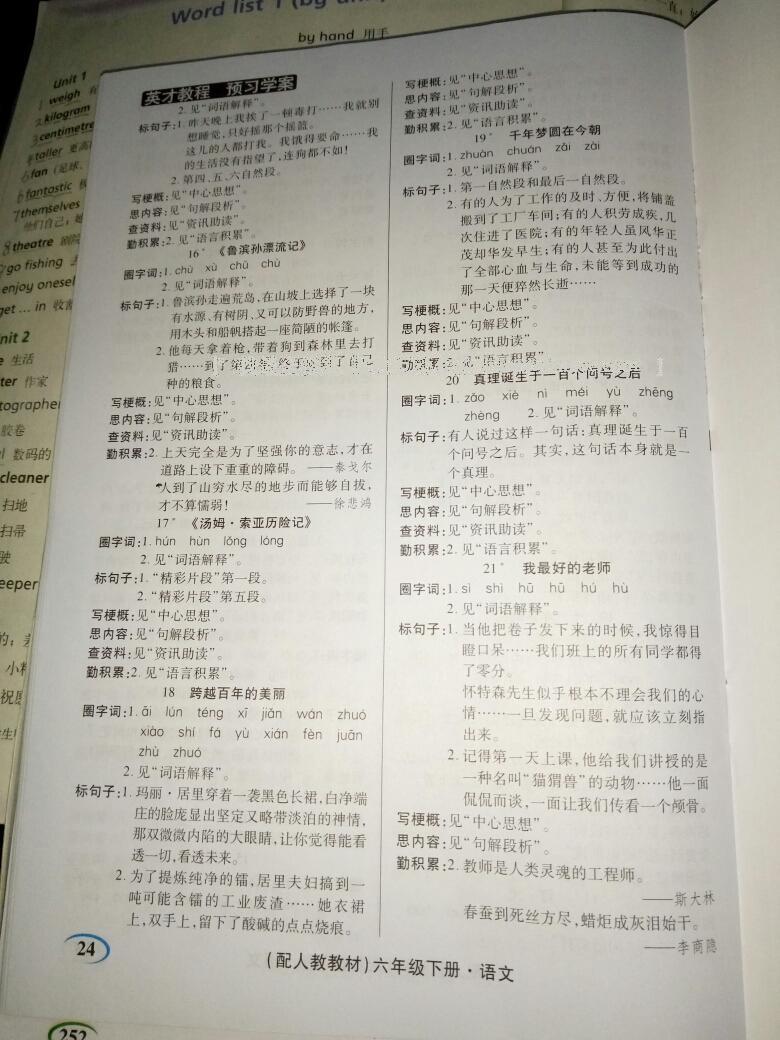 2016年字詞句段篇英才教程六年級(jí)語(yǔ)文下冊(cè)人教版 第12頁(yè)